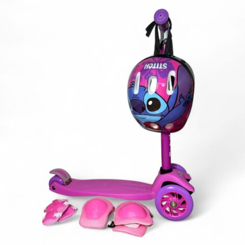 Monopatin Infantil de 3 Ruedas de Disney Stitch con Set de Protección - Imagen 4
